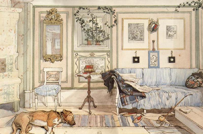 Carl Larsson Lazy Nook Norge oil painting art